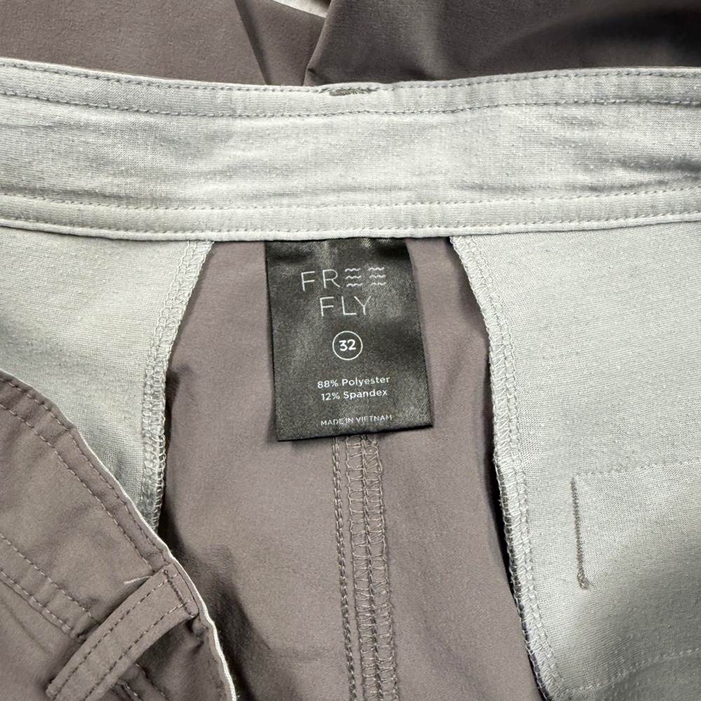 Free Fly Shorts Mens 32 Gray Performance Stretch Lightweight Active Gorpcore - Picture 6 of 8